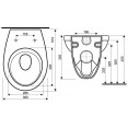 Комплект инсталляция Grohe 38772P00 с подвесным унитазом Geberit Idol M1310002U панель смыва хром матовый (38M13P00)