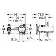 Скрытая часть смеситель для раковины Grohe Eurodisc Joy 23429000