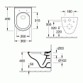 Унитаз подвесной безободковый укороченный Villeroy&boch O.novo 5688HR01