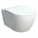Унитаз подвесной безободковый удлиненный SmartFlow Urban SMF812-WH (большой унитаз для больших людей)