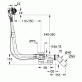 Сифон для ванны слив-перелив с наливом удлиненный Grohe Talentofill 28991000