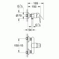 Комплект для душа со смесителем Grohe BauLoop 118111 (23340000, 23337000, 27598001)