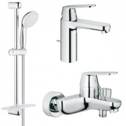 Комплект для ванной со смесителем Grohe Eurosmart Cosmopolitan 121656 (32831000,23325000,27926001)