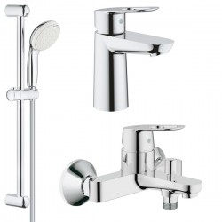 Комплект для ванной со смесителем Grohe BauLoop 121827 / 118105 (23341000,23337000,27598001)