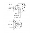 Комплект для ванной со смесителем Grohe BauLoop 121827 / 118105 (23341000,23337000,27598001)