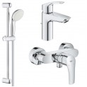 Комплект для душа со смесителем Grohe Eurosmart 2021 123576N (33555003,33265003,27924001)