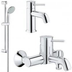 Комплект для ванной со смесителем Grohe BauClassic 124404 (32865000,23162000,27853000) (NB0057)