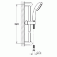 Комплект для ванной со смесителем Grohe BauClassic 124404 (32865000,23162000,27853000) (NB0057)