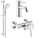 Комплект для душа со смесителем Grohe BauClassic 124404D (32867000,23162000,27853001)