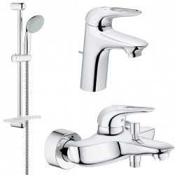 Комплект для ванной со смесителем Grohe Eurostyle New 124416 (33591003,33558003,27926000)