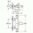 Комплект для ванной с термостатом Grohe Eurosmart Grohtherm 800 124422 (34567000,23967003,27924003)