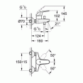 Комплект для ванной со смесителем Grohe Euroeco 124428 (32743000,32734000,27853000) (NB0003)