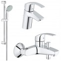Комплект для ванной со смесителем Grohe Eurosmart 124446 (33300002,33265002,27853000)