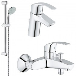 Комплект для ванной со смесителем Grohe Eurosmart 124446 (33300002,33265002,27853000)