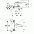 Комплект для ванной со смесителем Grohe Eurosmart 124446 (33300002,33265002,27853000)