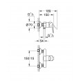 Комплект для душа со смесителем Grohe Bauedge 23333-23328 (23333000,23328000,27598001)