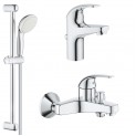 Комплект для ванной со смесителем Grohe BauCurve 23599-32805 (23599000,32805000,27924001)
