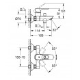 Комплект для ванной со смесителем Grohe BauLoop New 121828 (23602001,23762001,27926001) (NB0064)