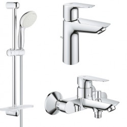 Комплект для ванной со смесителем Grohe Bauedge New 23604-23758 (23604001,23758001,27926001) NB0063