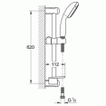 Комплект для душа с термостатом Grohe Eurosmart Grohtherm 1000 34143-32467 (34143003,32467002,27926001)