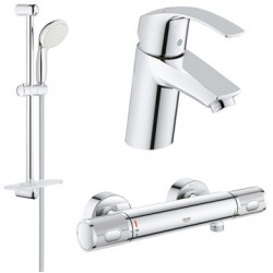 Комплект для душа с термостатом Grohe Eurosmart Grohtherm 1000 Performance 34776-32467 (34776000,32467002,27926000)