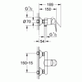 Смеситель для душа с душевым гарнитуром Grohe Bauedge 2333327799