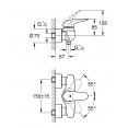 Смеситель для душа с подключением шланга Grohe Eurostyle New 23722003