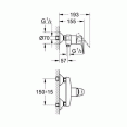 Смеситель для душа с подключением шланга Grohe Bauflow 32812000