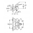 Смеситель для душа с подключением шланга Grohe Eurostyle New 33590003