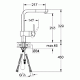 Смеситель для кухни с выдвижным изливом Grohe Minta 32168000