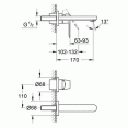 Смеситель для раковины настенный встраиваемый Grohe Eurosmart Cosmopolitan 19381000