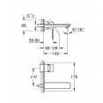 Смеситель для раковины настенный встраиваемый Grohe Lineare 19409001