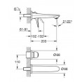 Смеситель для раковины настенный встраиваемый Grohe Eurostyle New 19571LS3