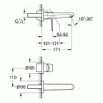 Смеситель для раковины настенный встраиваемый Grohe Eurodisc Cosmopolitan 19573002