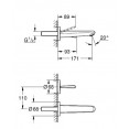 Смеситель для раковины настенный встраиваемый Grohe Eurodisc Joy 19968LS0