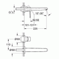 Смеситель для раковины настенный встраиваемый Grohe Eurodisc Cosmopolitan 19974002