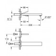 Смеситель для раковины настенный встраиваемый Grohe Eurocube Joy 19998000