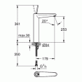 Смеситель для раковины высокий Grohe Eurodisc Joy 23428000