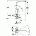 Смеситель для раковины высокий Grohe Eurocube 31255000