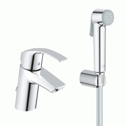 Смеситель для раковины с душем с минибиде лейкой Grohe Eurosmart 23124002