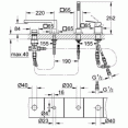 Смеситель для ванны на бортик Grohe Eurocube 19897000