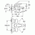 Смеситель для ванны с изливом Grohe Eurostyle 23726003