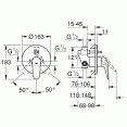 Смеситель для ванны встраиваемый без излива Grohe Eurostyle 23730003