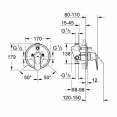 Смеситель для ванны встраиваемый без излива Grohe Eurosmart Cosmopolitan 32879000