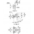 Смеситель для ванны с душевым гарнитуром Grohe Eurosmart 2021 33302003