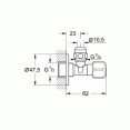 Вентиль запорный угловой Grohe Grohe 2201700M