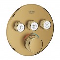 Термостат для душа встраиваемый без подключения шланга Grohe Grohtherm SmartControl 29121GN0 (холодный рассвет, золото матовое)