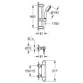 Термостат для душа с душевым гарнитуром Grohe Grohtherm 1000 34256004