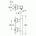 Термостат для душа с подключением шланга Grohe Grohtherm Cube 34488000