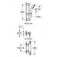 Термостат для душа с душевым гарнитуром Grohe Grohtherm 800 34565001